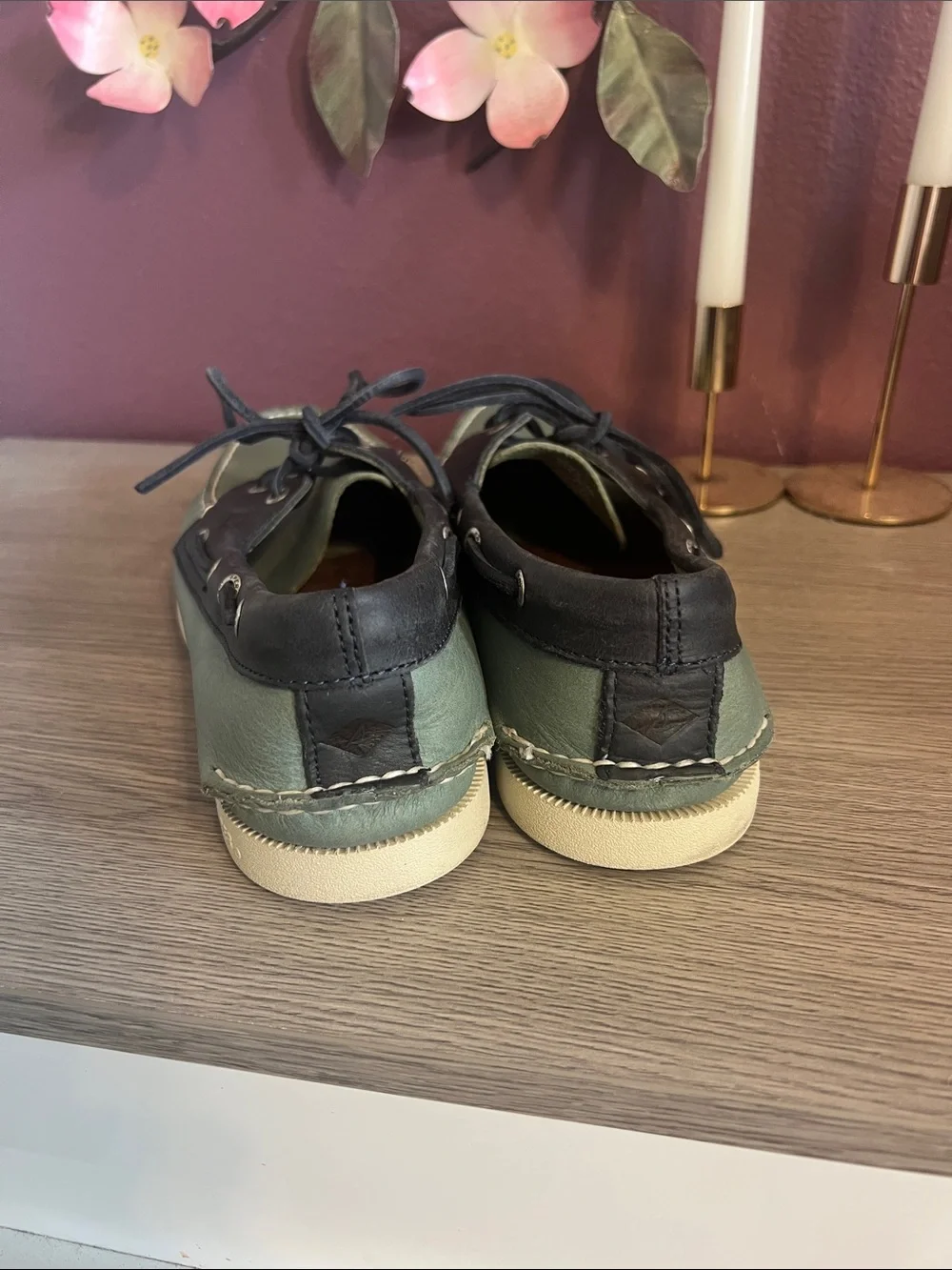 Sperry Two-Tone Teal and Navy Leather Boat Shoes